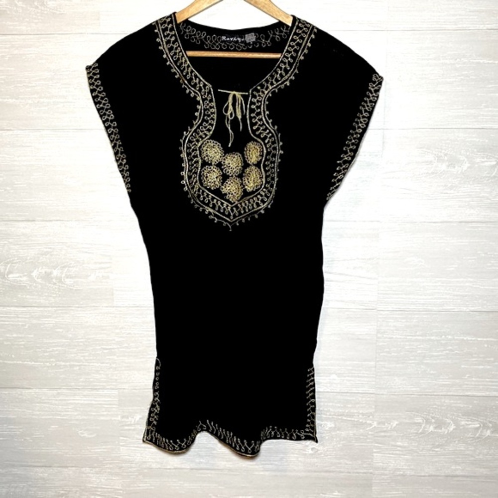 Boho Embroidered Swim Cover Tunic